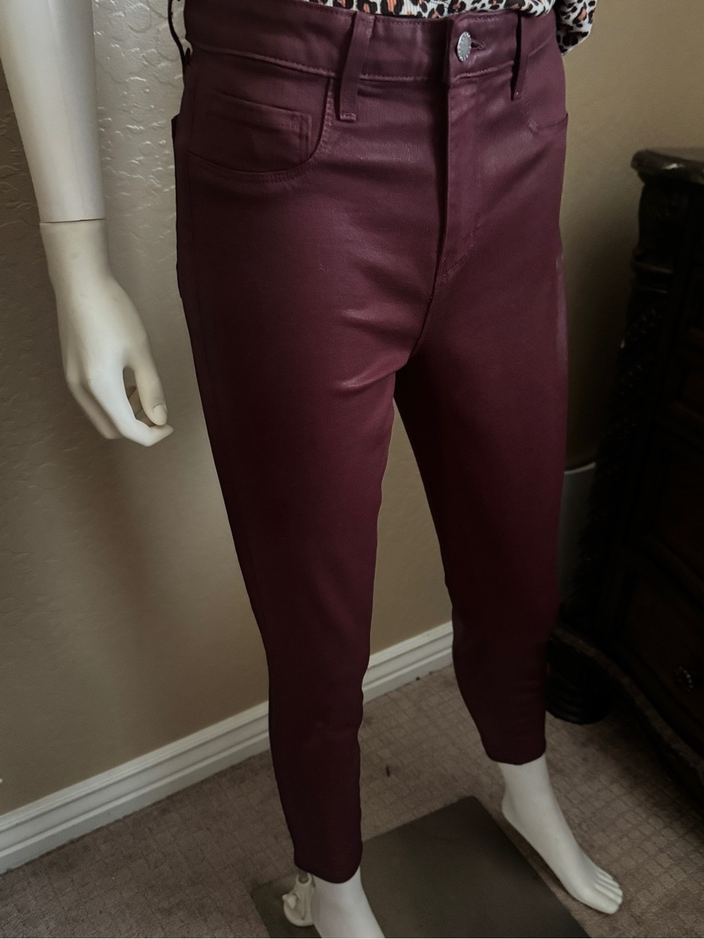 L’agence burgundy coated jeans 29